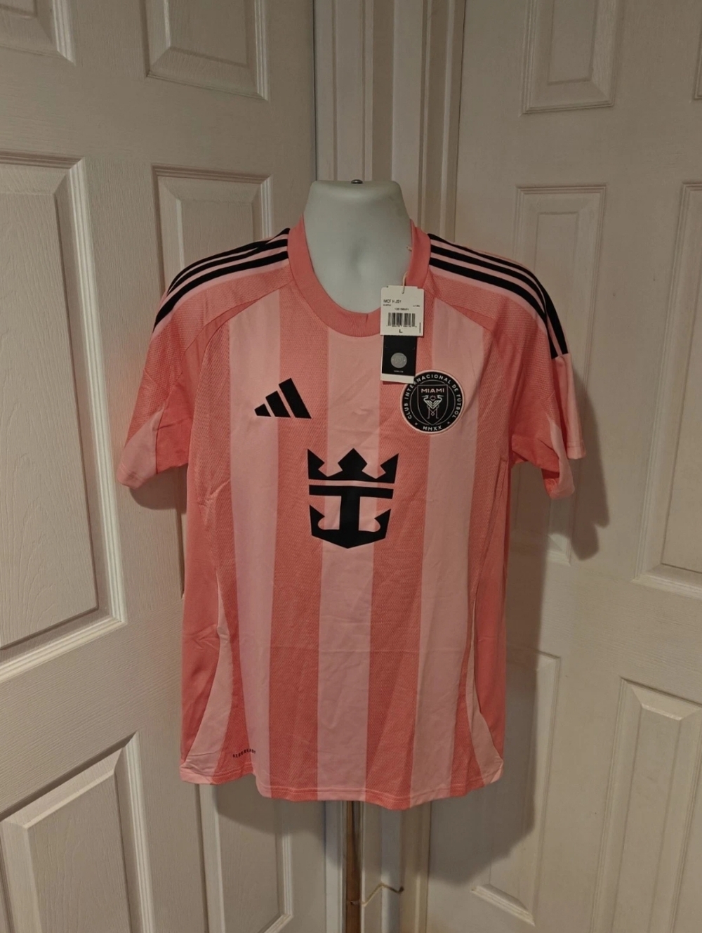 adidas Inter Miami CF 25/26 Home Soccer Jersey Pink NWT Men’s Size L JJ1392